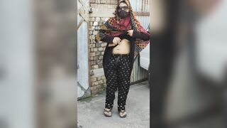 Isha g - showing her boobs in public place