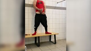 Watch out below for a load of JockDad87's load of cum!